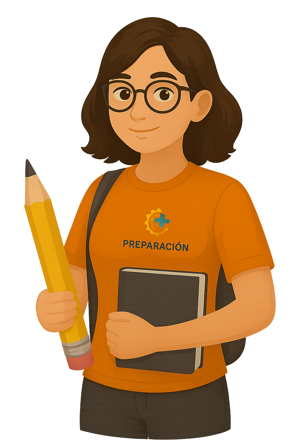 Estudiante preparándose para su examen